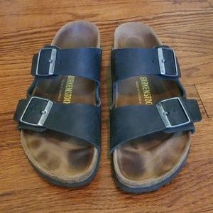 Birkenstock Arizona sandals in black leather